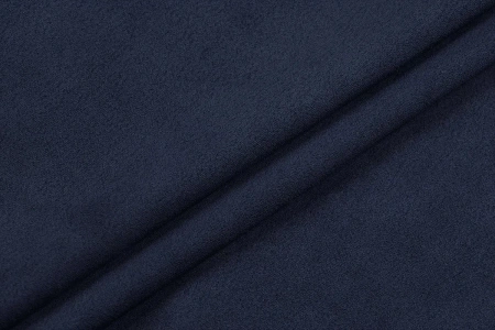Ткань костюмная замша однотонная, Maks Style, цвет синий, арт. MS- 3248 D-10