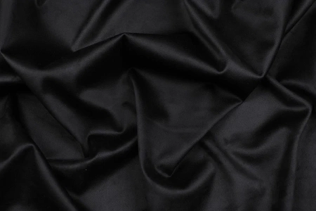 Ткань костюмная замша однотонная, Maks Style, цвет черный, арт. MS- 3248 D-12