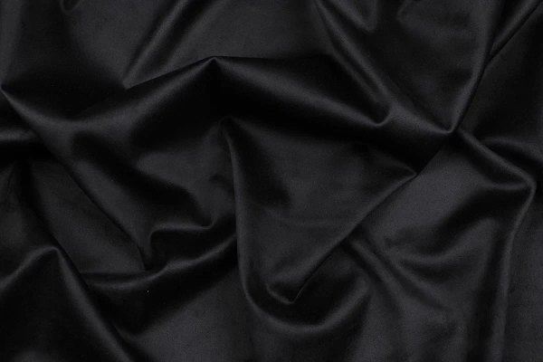 Ткань костюмная замша однотонная, Maks Style, цвет черный, арт. MS- 3248 D-12