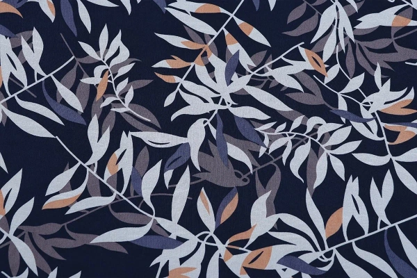 Ткань плательно-блузочная шифон, Maks Style, листья, арт MS- 1235 D-B04H5125 C-2