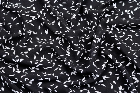 Ткань плательно-блузочная шифон, Maks Style, листья, арт MS- 2245 D-2