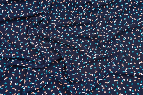 Ткань плательно-блузочная шифон, Maks Style, камушки, арт MS- 1195 D-7 C-1