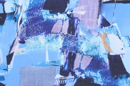 Ткань плательно-блузочная шифон, Maks Style, акварель, арт MS- 2238 D-3