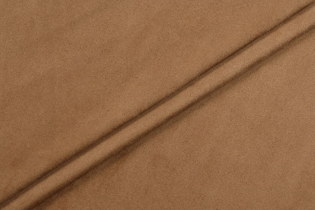 Ткань костюмная замша однотонная, Maks Style, цвет коричневый, арт. MS- 3248 D-2