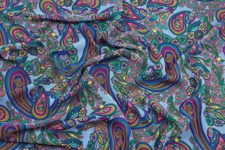 Ткань плательно-блузочная шифон, Maks Style, огурцы, арт. SI-3778-18 D-1012314 C-E