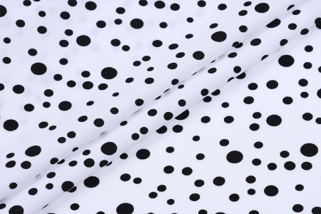 Ткань плательно-блузочная штапель, Maks Style, вискоза 100%, горох, арт. 1146 D-32 С-2