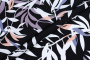 Ткань плательно-блузочная штапель, Maks Style, вискоза 100%, цвет ткани черный, листья, арт. MS- 2208 D-9 C-2