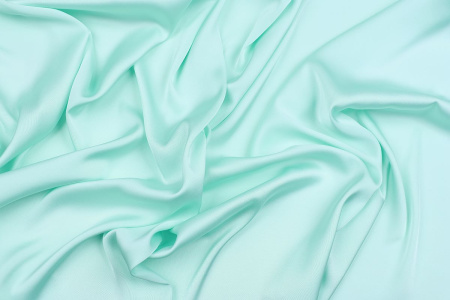 Ткань плательно-блузочная однотонная Армани шелк, Maks Style, цвет мятный, арт 1132 D-3