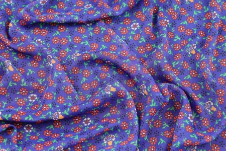 Ткань плательно-блузочная шифон, Maks Style, цветочный принт, арт. MS- 1127 D-10 C-1