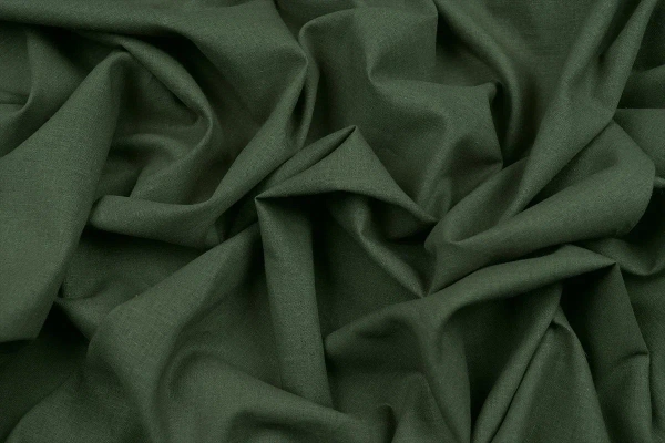 Ткань плательно-костюмная лён вискоза однотонная, Maks Style, цвет оливковый, арт. MS- 1161 D-11
