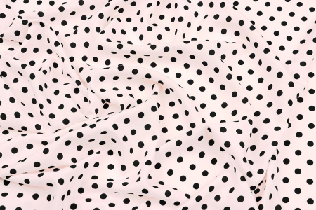 Ткань плательно-блузочная штапель, Maks Style, вискоза 100%, бежевый принт горох, арт. MS- 1146 D-28 С-6