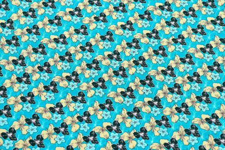 Ткань плательно-блузочная штапель, Maks Style, вискоза 100%, цветочный принт, арт. SI-2666/17 D-12A