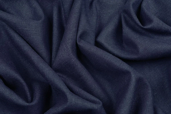 Ткань плательно-костюмная лён вискоза однотонная, Maks Style, цвет синий, арт. MS- 1161 D-14