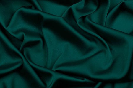 Ткань плательно-блузочная однотонная Армани шелк, Maks Style, цвет темно-зеленый, арт 1132 D-31