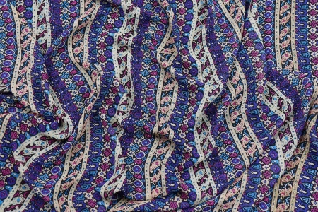 Ткань плательно-блузочная шифон, Maks Style, цветочный принт, арт. MS- 3270 D-25