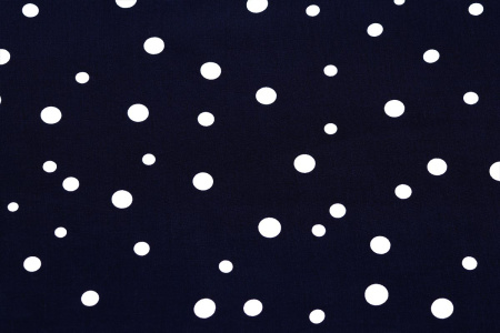 Ткань плательно-блузочная штапель, Maks Style, вискоза 100%, темно-синий принт горох, арт. MS- 1146 D-31 C-1