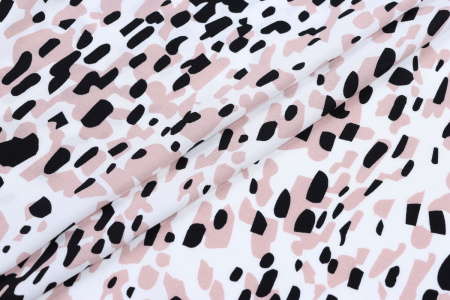 Ткань плательно-блузочная штапель, Maks Style, вискоза 100%, цвет ткани белый, арт. MS- 2208 D-6 C-1