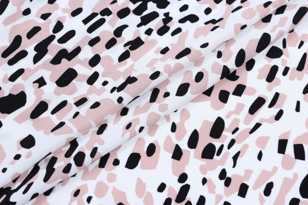 Ткань плательно-блузочная штапель, Maks Style, вискоза 100%, цвет ткани белый, арт. MS- 2208 D-6 C-1