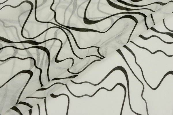 Ткань плательно-блузочная шифон,  Maks Style, арт MS- 1195 D-5 C-1