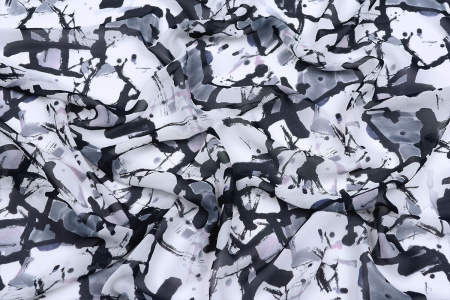 Ткань плательно-блузочная шифон, Maks Style, акварель, арт MS- 2238 D-5