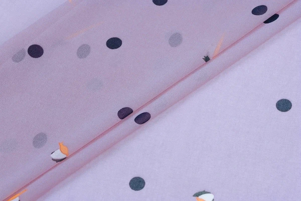 Ткань плательно-блузочная шифон, Maks Style, горох, арт MS- 1241 D-B09Z3392 C-3