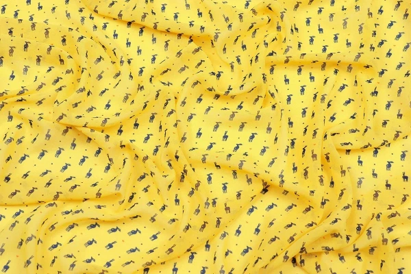 Ткань плательно-блузочная шифон,  Maks Style, животные, арт MS- 1166 D-212 C-1