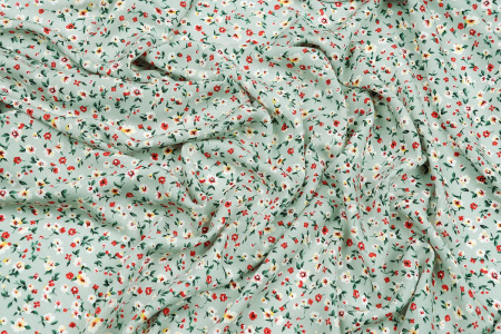 Ткань плательно-блузочная штапель, Maks Style, вискоза 100%, цветочный принт, арт. MS- 2201 D-15