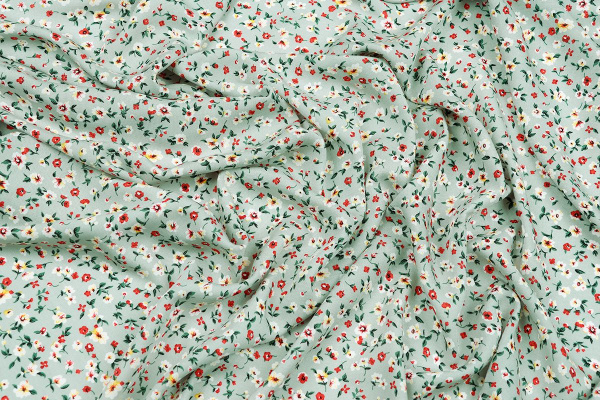 Ткань плательно-блузочная штапель, Maks Style, вискоза 100%, цветочный принт, арт. MS- 2201 D-15