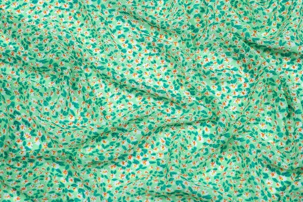 Ткань плательно-блузочная шифон, Maks Style, цветочный принт, арт MS- 1234 D-41 C-2