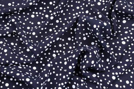 Ткань плательно-блузочная штапель, Maks Style, вискоза 100%, горох, арт. 1146 D-32 С-1