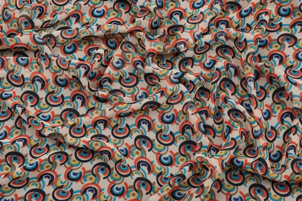 Ткань плательно-блузочная шифон,  Maks Style,арт SI- 3778-18 D-101350B C-C