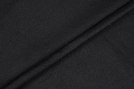 Ткань костюмная замша однотонная, Maks Style, цвет черный, арт. MS- 3248 D-12