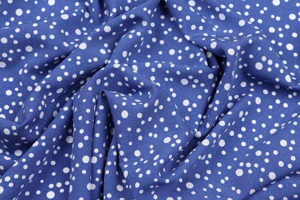 Ткань плательно-блузочная штапель, Maks Style, вискоза 100%, горох, арт. 1146 D-32 С-4