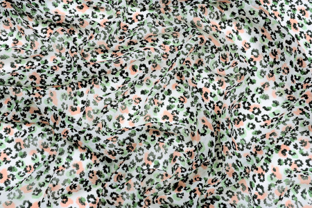 Ткань плательно-блузочная шифон, Maks Style, цветочный принт, арт. MS- 1234 D- 10 C-2