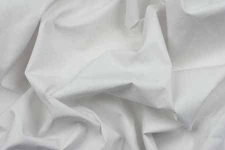 Ткань плательно-блузочная хлопок поплин однотонный, Maks Style, хлопок 100%, цвет белый, арт. 1159 D-2