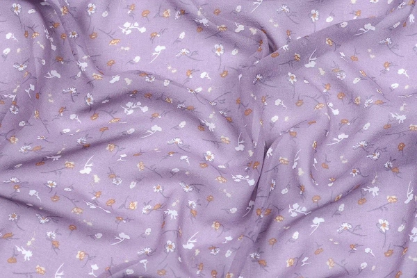 Ткань плательно-блузочная шифон, Maks Style, цветочный принт, арт MS- 1242 D-2 C-1