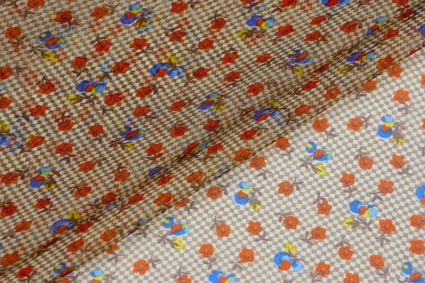 Ткань плательно-блузочная шифон, Maks Style, цветочный принт, арт. 4197-1 D 008755