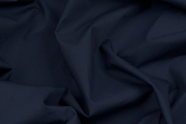 Ткань плательно-блузочная хлопок поплин однотонный, Maks Style, хлопок 100%, цвет темно-синий, арт. 1159 D-14