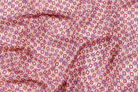 Ткань плательно-блузочная шифон, Maks Style, цветочный принт арт. SI-3250-18 D-PCFT082W C-1