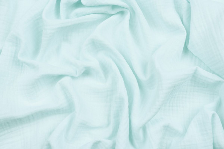 Ткань плательно-блузочная муслин однотонный, Maks Style, хлопок 100%, цвет светло-голубой, арт. 1162 D-5