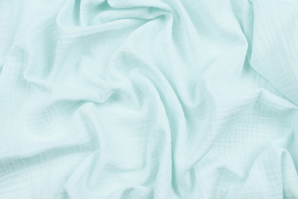 Ткань плательно-блузочная муслин однотонный, Maks Style, хлопок 100%, цвет светло-голубой, арт. 1162 D-5