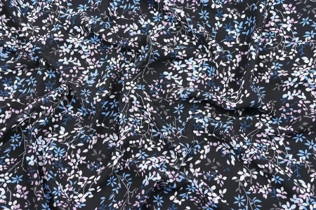 Ткань плательно-блузочная шифон, Maks Style, цветочный принт, арт B 05Z 2403