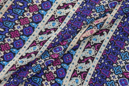 Ткань плательно-блузочная шифон, Maks Style, цветочный принт, арт. MS- 3270 D-25