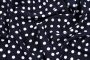 Ткань плательно-блузочная штапель, Maks Style, вискоза 100%, темно-синий принт горох, арт. MS- 1146 D-29 С-1