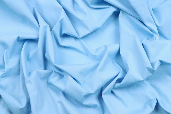 Ткань плательно-блузочная нейлон поплин однотонный, Maks Style, цвет голубой, арт. MS- 1228 D-3