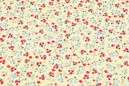 Ткань плательно-блузочная штапель, Maks Style, вискоза 100%, цветочный принт желтый, арт. MS-1120-1 D-17