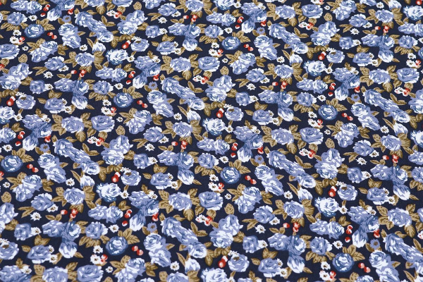 Ткань плательно-блузочная штапель, Maks Style, вискоза 100%, цветочный принт, арт. MS-1180 D-19