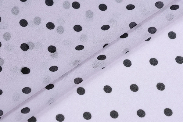 Ткань плательно-блузочная шифон, Maks Style, горох, арт MS- 1116 D-B02ZH1085 C-4