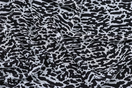 Ткань плательно-блузочная шифон, Maks Style, цветочный принт, арт MS- 1242 D-8 C-1