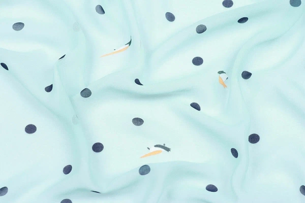 Ткань плательно-блузочная шифон, Maks Style, горох, арт MS- 1241 D-B09Z3392 C-4